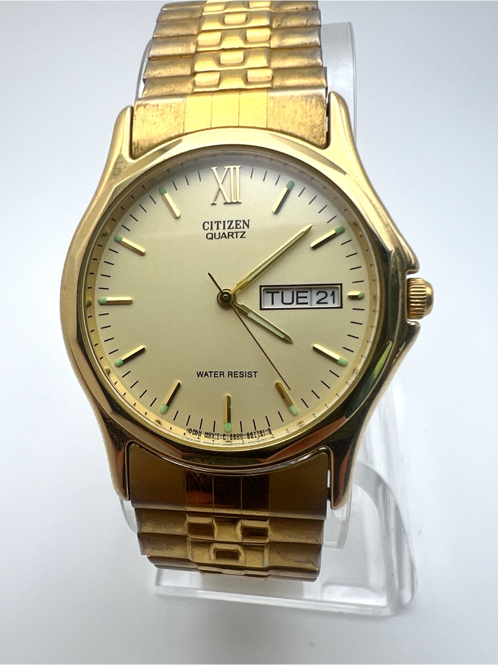 Citizen Gold Tone Watch With Champagne Dial